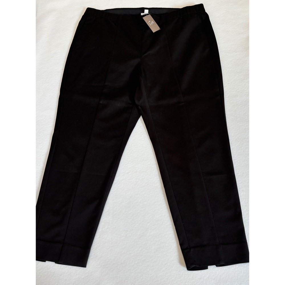J. Jill Essential Slim Ankle Pants Black Pull On Stretch Trousers 22W NEW